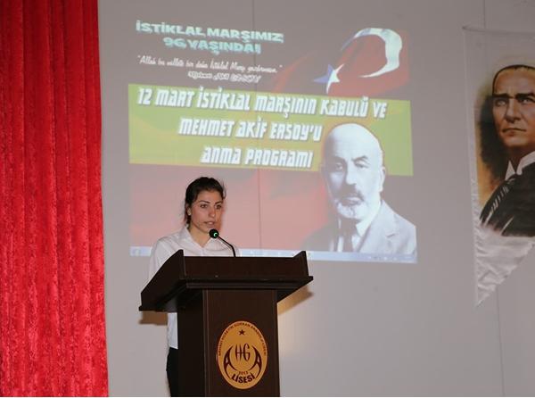 İstiklal Marşının Kabulü ve Mehmet Akif Ersoyu Anma Günü Okulumuzda Kutlandı