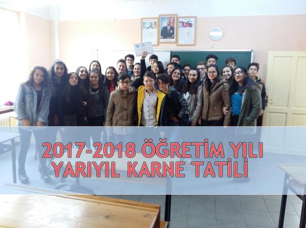 2017-2018 Öğretim Yılı Yarıyıl Karne Töreni